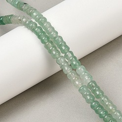 Зеленый Авантюрин Естественный зеленый авантюрин бисер нитей, бантом, 12x6 мм, отверстие : 0.8 мм, около 32 шт / нитка, 15.16'' (38.5 см)