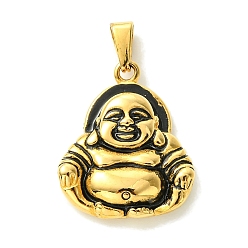 Античное Золото Вакуумное покрытие pvd 304 подвески из нержавеющей стали, очарование будды, античное золото , 26.5x21.5x6 мм, отверстие : 8.5x4.5 мм