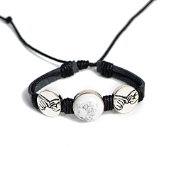 Howlite Natur howlite Armbänder, Herz, 6-1/4~10-1/4 Zoll (16~26 cm)