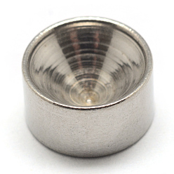 Stainless Steel Color Tarnish Resistant 201 Stainless Steel Rhinestone Settings, Flat Round, Stainless Steel Color, Fit for 4mm Rhinestone, 4x1.5mm