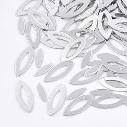 Гейнсборо Аксессуары для орнаментов, пластиковые пайетки / блестки из пвх, лошадиный глаз , светло-серые, 9~10x3.5~4x0.4 мм, отверстие : 4x1.5 мм, Около 30000 шт / 500 г