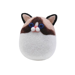 Белый Комплект для валяния с инструкциями, 4 иглы для валяния шт., шерсть, 1 пена для валяния из ПК, наборы для валяния кошек и собак для начинающих, белые, 135x90x55 мм