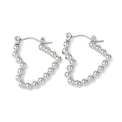 Нержавеющая Сталь Цвет Не тускнеющие серьги-кольца из нержавеющей стали для женщин, цвет нержавеющей стали, 304 мм, штифты : 23x21x2.6 мм