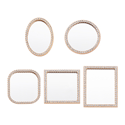 Mixed Shapes 5шт. 5 стили миниатюрных зеркал из сплава, для украшения стен кукольного домика, разнообразные, 48~63x41~55 мм, 1 шт / стиль