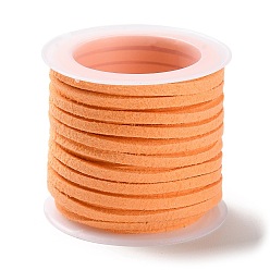 Mixed Color 25 Rolls Faux Suede Cord, Faux Suede Lace, Flat, Mixed Color, 3x2mm, about 5.47 Yards(5m)/Roll