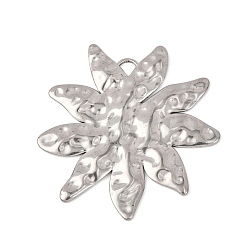 Нержавеющая Сталь Цвет Кованые 304 подвески из нержавеющей стали, лист, цвет нержавеющей стали, 46.5x45x2 мм, отверстие : 4x4 мм