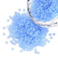 (1146) Translucent Light Sapphire Blue Тохо 11/0 круглые бусины, японский бисер, (1146) полупрозрачный светлый сапфировый синий, 2.2 мм, отверстие : 0.8 мм, Около 50000 шт / фунт