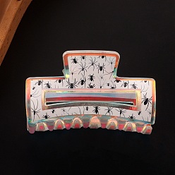 Spider Заколки-коготь из ПВХ на тему хэллоуина, паук, 84x46x43 мм