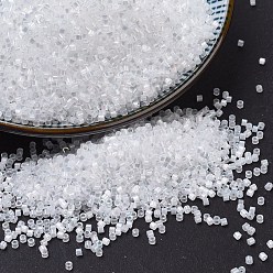 (DB0670) Хрустальный AB Шелково-атласный Бусины miyuki delica, цилиндр, японский бисер, 11/0, (дБ 0670) кристалл аб шелк сатин, 1.3x1.6 мм, отверстия: 0.8 мм, около 10000 шт / мешок, 50 г / мешок