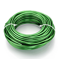 Зеленый лайм Круглый анодированный алюминиевый провод, гибкая металлическая проволока, для изготовления ювелирных изделий, зеленый лайм, 6 датчик, 4 мм, 16 м / 500 г (52.4 футов / 500 г)