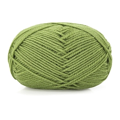 Желто-Зеленый Пряжа для вязания из шелка и шерсти, для одежды шарфы свитера шали шапки, желто-зеленый, 0.5~1.2 мм, около 102.80 ярдов (94 м) / моток