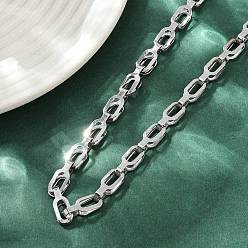 Нержавеющая Сталь Цвет 304 ожерелья из звеньевой цепи из нержавеющей стали для женщин и мужчин, цвет нержавеющей стали, 20.08 дюйм (51 см)