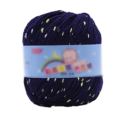 Темно-Синий Полиэфирная пряжа, твидовая пряжа, для свитера-шапки, для вязания крючком принадлежности, темно-синий, 2 мм, около 85.30 ярдов (78 м) / моток