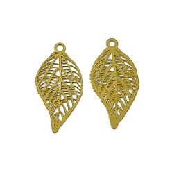 Золотистый Аэрозольная краска 430 подвески из нержавеющей стали, лист, золотые, 19x9.5x0.3 мм, отверстие : 1.2 мм