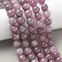 Розовый Кварц Природного розового кварца нитей бисера, круглые, 10~10.5 мм, отверстие : 1 мм, около 36~37 шт / нитка, 14.84'' (37.7 см)