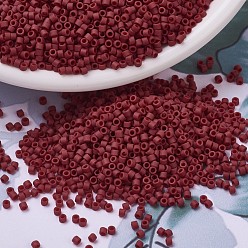 (DB0796) Dyed Semi-Frosted Opaque Red MIYUKI Delica Beads, Cylinder, Japanese Seed Beads, 11/0, (DB0796) Dyed Semi-Frosted Opaque Red, 1.3x1.6mm, Hole: 0.8mm, about 10000pcs/bag, 50g/bag
