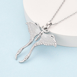 Нержавеющая Сталь Цвет 304 подвесные из нержавеющей стали ожерелья, моль, не тускнеет, цвет нержавеющей стали, 17.72~18.11 дюйм (45~46 см)