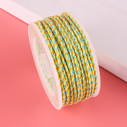 Зеленый лайм Нити хлопчатобумажные, макраме шнур, декоративные нитки, для поделок ремесел, упаковка подарков и изготовление ювелирных изделий, зеленый лайм, 1.8 мм, около 21.87 ярдов (20 м) / рулон
