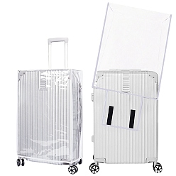 Серебро Прозрачный чехол для багажа из ПВХ, прозрачный защитный чехол для дорожного чемодана, для 20дюймового чемодана, серебряные, 385x237x450 мм