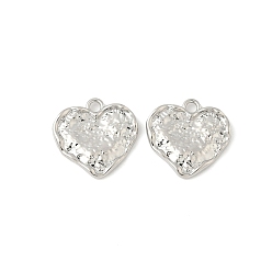 Сердце Подвески из сплава , без кадмия и без свинца, стойки покрытие, платина, сердце, 17.5x17.5x2 мм, отверстие : 2 мм