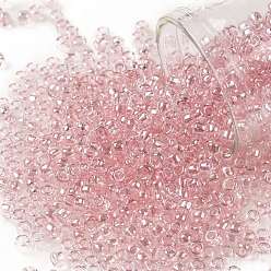 (289) Light French Rose Transparent Luster Тохо 8/0 круглые бусины, японский бисер, (289) светлая французская роза, прозрачный блеск, 3 мм, отверстие : 1 мм, Около 10000 шт / фунт
