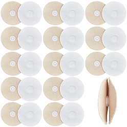 Белый 30 пара хлопковых подстилок для одеял с пряжкой против задирания, плоско-круглые, белые, 45x5 мм