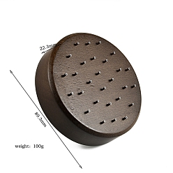 Плоский Круглый Деревянная стойка для хранения сережек, держатели для ювелирных изделий, плоско-круглые, 8.93x8.93x2.23 см