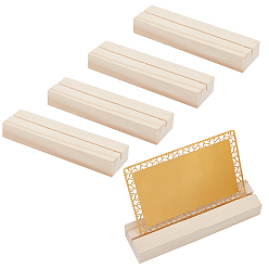Цвет Древесины Сосновое шасси, держатели визиток, для показа открыток, прямоугольные, деревесиные, 30x100x20 мм, выемка: 1.5 мм