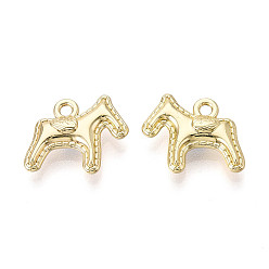 Золотой Стойки подвески обшивки сплава, лошади прелести, без кадмия, без никеля и без свинца, золотые, 13x15x4 мм, отверстие : 1.6 мм