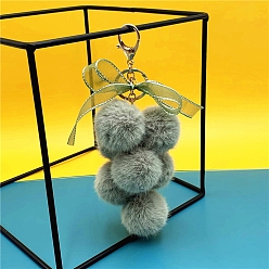 Темный Морско-зеленый Брелок из шерсти, с металлическая фурнитурой, винограды, темно-зеленый, 200 мм