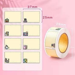 Разноцветный 350 водонепроницаемые наклейки из ПВХ, самоклеящиеся этикетки самоклеящиеся наклейки, прямоугольные, красочный, 67x29 мм