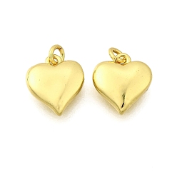 Настоящее золото 18K Латунные подвески, сердце прелести, стойки покрытие, прочное покрытие, без кадмия и без свинца, с целью перехода в кольце, реальный 18 k позолоченный, 10.5x9.5x3.5 мм, отверстие : 2 мм