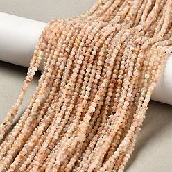 Цитрин Нагретые нити из натуральных цитриновых бусин, граненые круглые, 2.5 мм, отверстие : 0.5 мм, около 157~159 шт / нитка, 14.96~15.20'' (38~38.6 см)