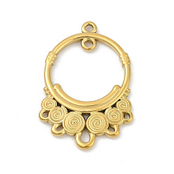 Золотой 304 нержавеющей стали ссылки люстра компонент, ионное покрытие (ip), кольцо, золотые, 33.5x23.5x2.5 мм, отверстия : 1.6 mm и 3.5x2 мм