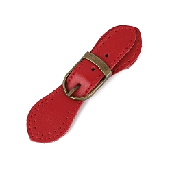 Красный Кожаная пряжка, для сумки свитер куртка пальто, аксессуары для шитья своими руками, красные, 11.5~14.5 см