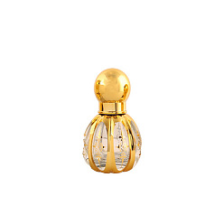 Тыква Стеклянные бутылки с роликовыми шариками, Пустой флакон духов из эфирного масла в арабском стиле, многоразовая бутылка, случайный образец, тыква, 6.35x4 см, емкость: 15 мл (0.51 жидких унций)