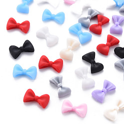 (52) Непрозрачная лаванда Непрозрачные кабошоны из смолы, бантом, разноцветные, 5x9x2 мм