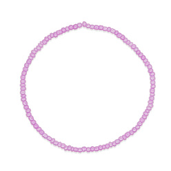 Лиловый Стеклянный бисер стрейч браслеты, Браслеты дружбы для женщин, которые можно носить в несколько рядов., круглые, сирень, 6.89 дюйм (17.5 см)