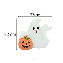 Ghost Хэллоуин скульптура из смолы украшения дисплея, для домашнего офисного стола, призрак, 32x37 мм