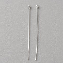 Серебро 925 штифты из серебра 925, для изготовления ювелирных изделий, серебряные, 24 датчик, 30x0.5 мм, Руководитель: 1.5 mm