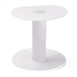 White (Defective Closeout Sale), Plastic Empty Spools for Wire, Thread Bobbins, White, 9.3x8.8cm