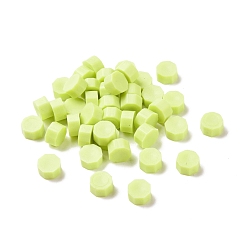 Желто-Зеленый Частицы сургуча, для ретро печать печать, восьмиугольник, желто-зеленый, пакет размер мешка: 114x67мм, около 100 шт / упаковка