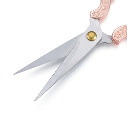 Rose Gold & Stainless Steel Color 201 Stainless Steel Scissors, Vintage Retro Scissors, for Craft, Needlework, Rose Gold & Stainless Steel Color, 13x5.15x0.55cm