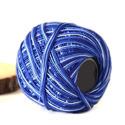Королевский синий Хлопчатобумажная пряжа секционного крашения, для одежды шарфы свитера шали шапки, королевский синий, 20г/моток