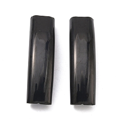 Черный 304 шарики из нержавеющей стальной трубы, ионное покрытие (ip), изогнутая трубка, чёрные, 35x9.5x5.5 мм, отверстие : 8x4 мм