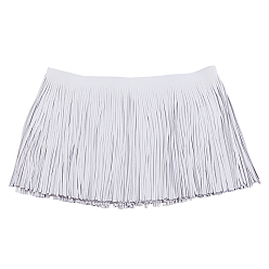 Белый 3м отделка из искусственной кожи, Кожаная бахрома с кисточками для шитья своими руками, украшения платья и юбки, белые, 200 мм