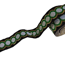 Зеленый Полиэфирная лента, орнамент одежды, зелёные, 3/4 дюйм (20 мм), около 7.66 ярдов (7 м) / шт