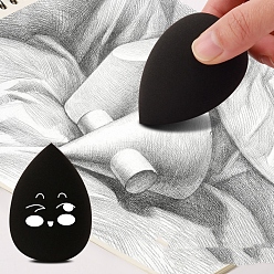 Random Color Washable Sketch Rubbing Sponge Egg, Reusable Sketch Drawing Art Blenders Tools for Artist, Random Color, 6x4cm