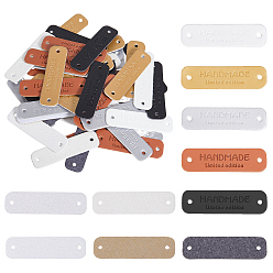 (52) Непрозрачная лаванда 50 шт 5 цвета pu кожаные этикетки, бирка с тиснением ручной работы, с отверстиями, для джинсов своими руками, , обуви, аксессуары для шляп, прямоугольные, разноцветные, 55x15x1 мм, отверстие : 3 мм, 10 шт / цвет