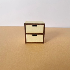 (52) Непрозрачная лаванда Кукольный домик деревянный шкаф игрушечный, аксессуары для кукольного домика с микро-ландшафтом, притворяясь опорными украшениями, разноцветные, 43x36x45 мм